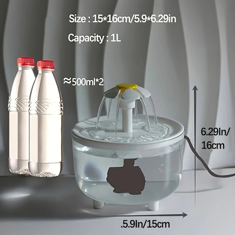 Automatic USB Pet Water Fountain – Silent 1200 mL Filtered Drinking Bowl for Cats 🐱💧