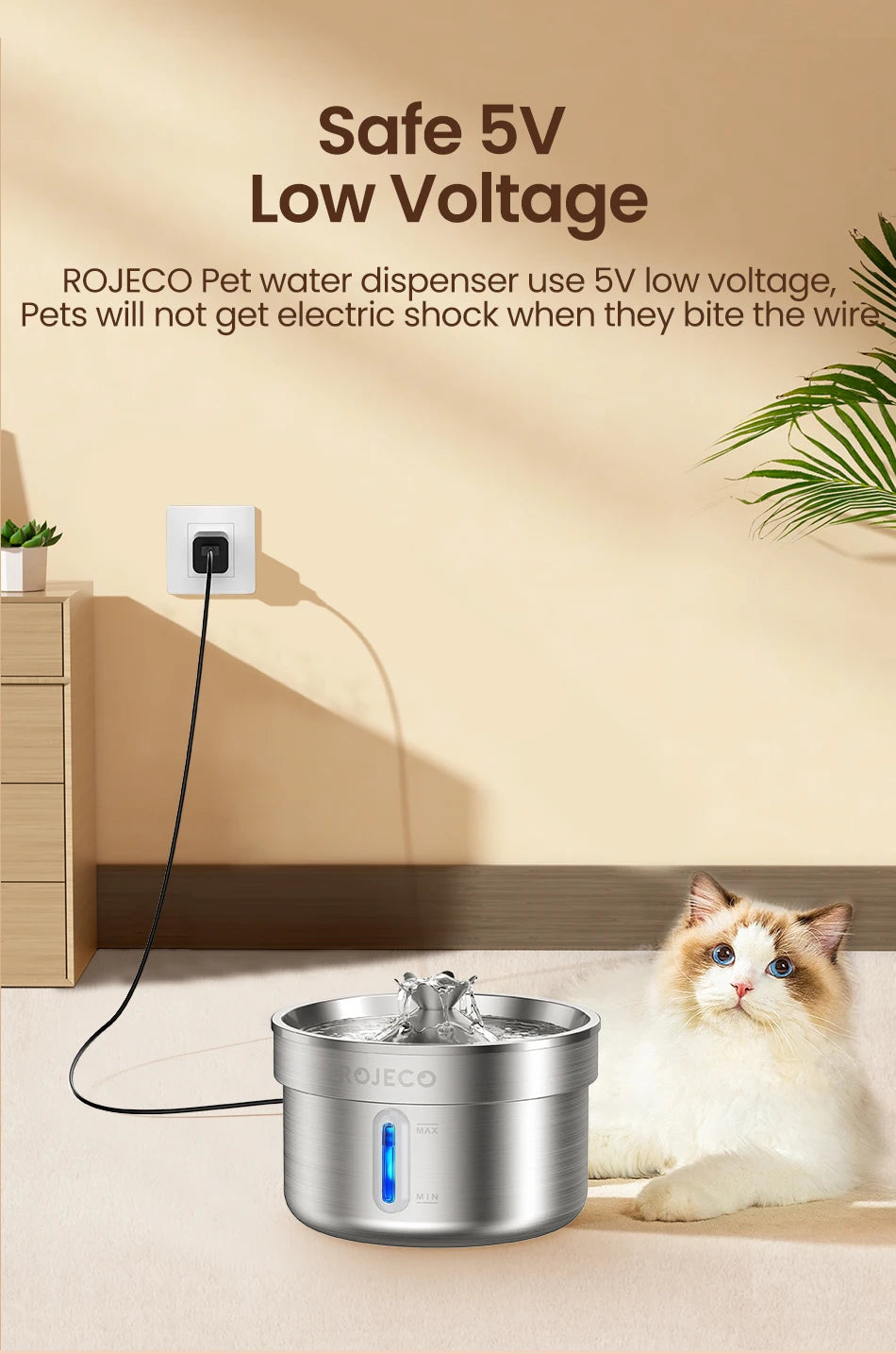 Smart Automatic Pet Water Fountain – Stainless Steel Drinking Dispenser for Cats & Dogs 💧🐾