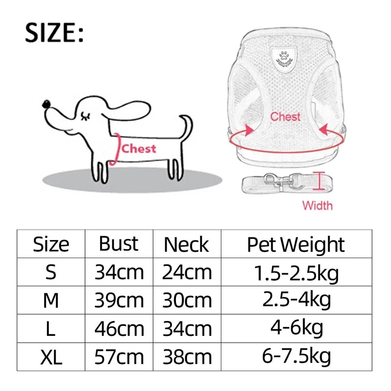 Adjustable No-Pull Reflective Harness with Leash for Dogs and Cats 🐶🐱