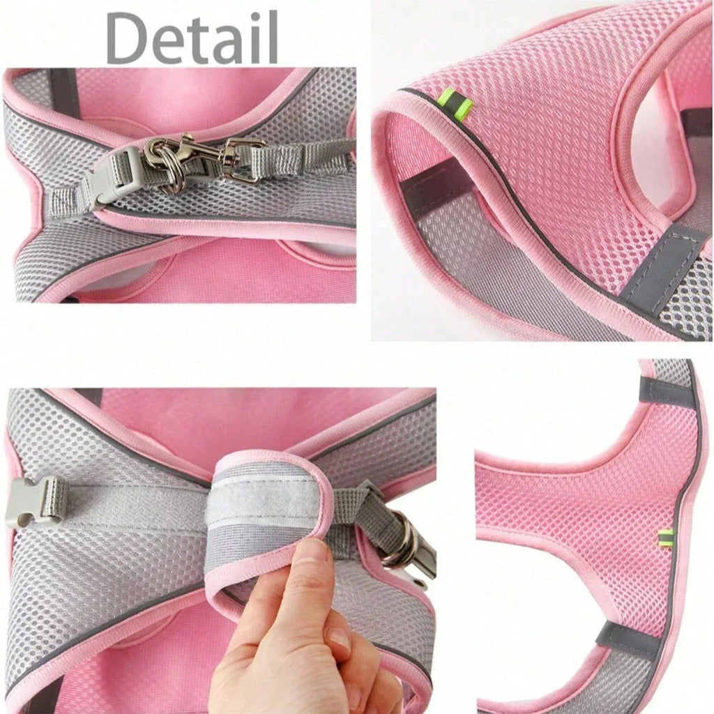 Escape-Proof Reflective Harness & Leash Set – Comfortable Walking Vest for Small Dogs & Cats 🐕🐱