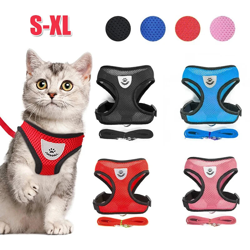 Adjustable No-Pull Reflective Harness with Leash for Dogs and Cats 🐶🐱