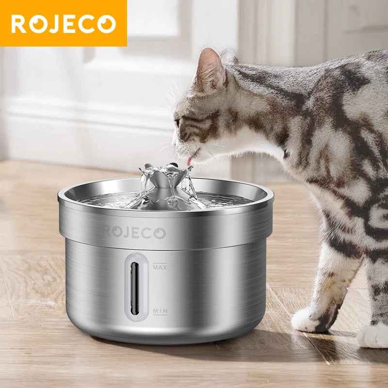 Smart Automatic Pet Water Fountain – Stainless Steel Drinking Dispenser for Cats & Dogs 💧🐾