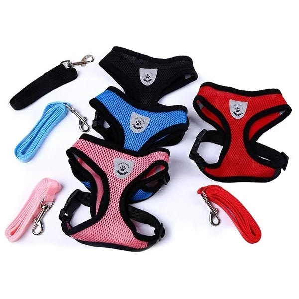Adjustable No-Pull Reflective Harness with Leash for Dogs and Cats 🐶🐱