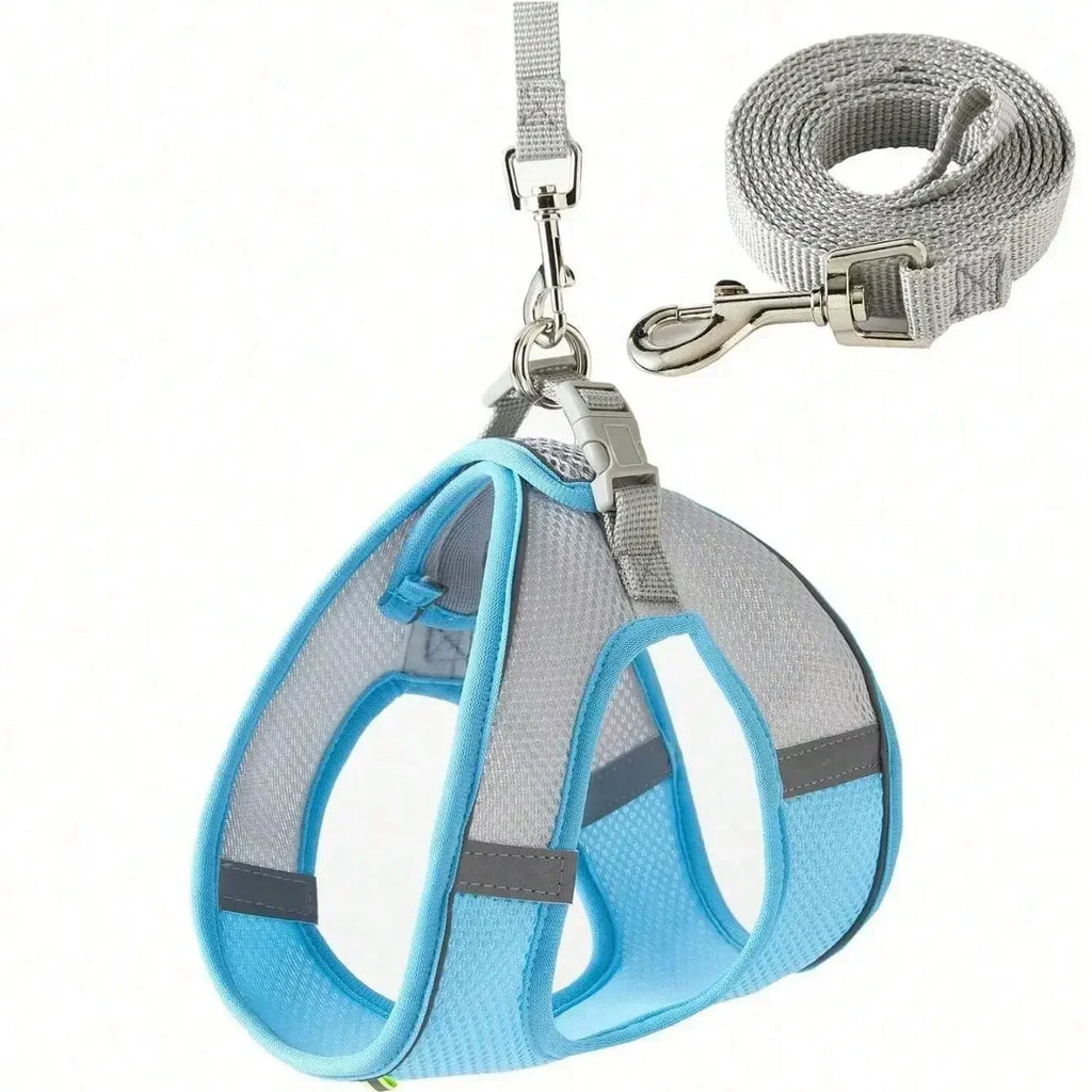 Escape-Proof Reflective Harness & Leash Set – Comfortable Walking Vest for Small Dogs & Cats 🐕🐱