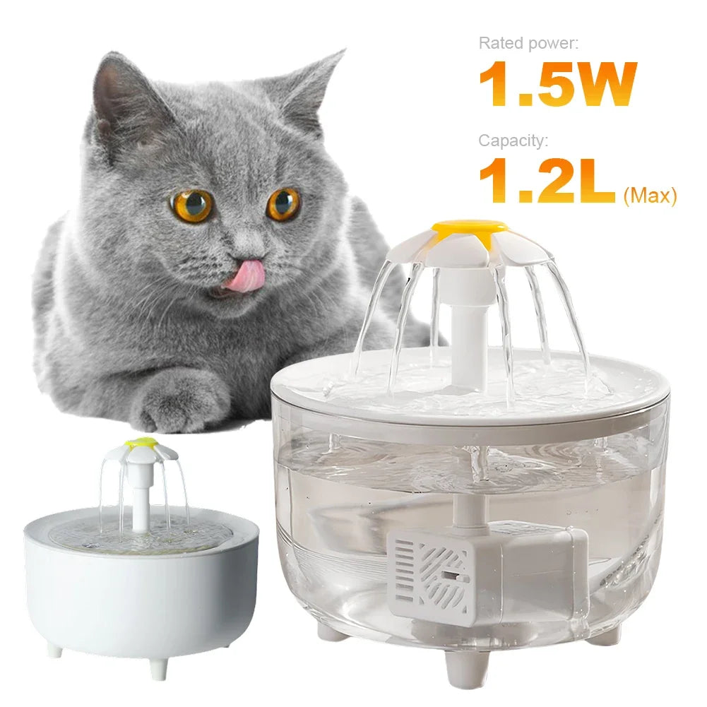 Automatic USB Pet Water Fountain – Silent 1200 mL Filtered Drinking Bowl for Cats 🐱💧